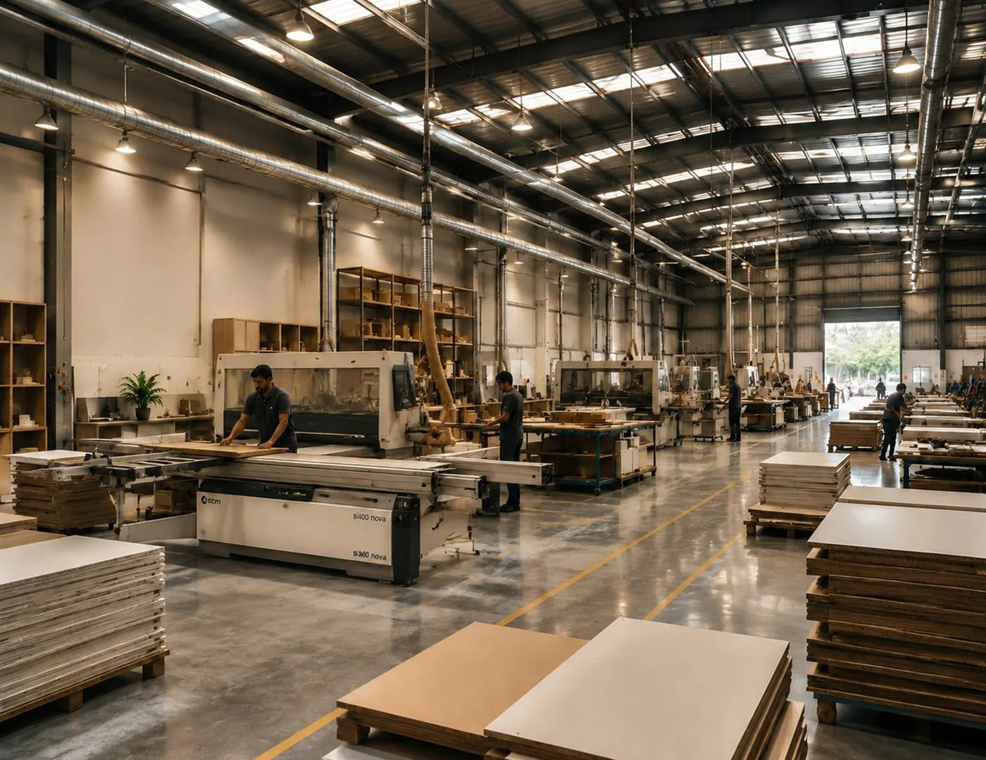 turii manufacturing unit — panel saw and assembly floor